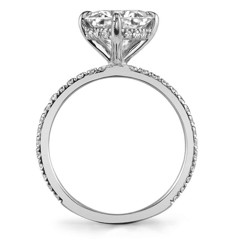 Kite-Set Petite Cushion Moissanite Engagement Ring