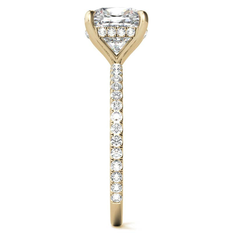 Petite Cushion Moissanite Engagement Ring