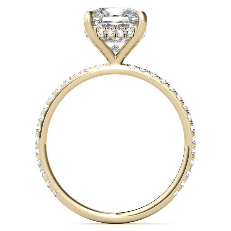 Petite Cushion Moissanite Engagement Ring