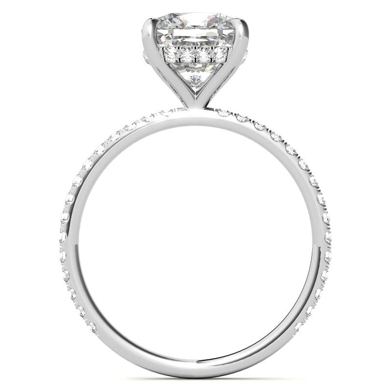 Petite Cushion Moissanite Engagement Ring