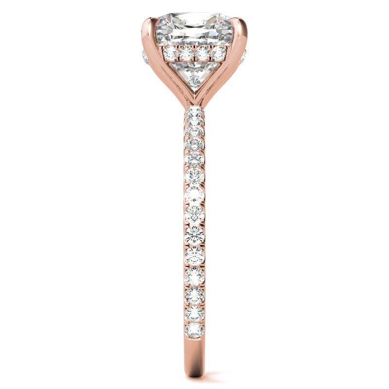 Petite Cushion Moissanite Engagement Ring