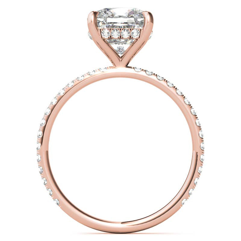 Petite Cushion Moissanite Engagement Ring