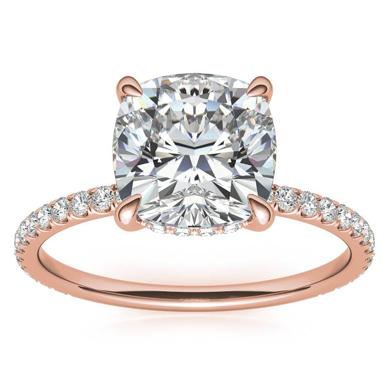 Petite Cushion Moissanite Engagement Ring