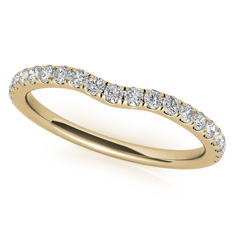 Round Trellis Style Moissanite Engagement Ring with Claw Prongs