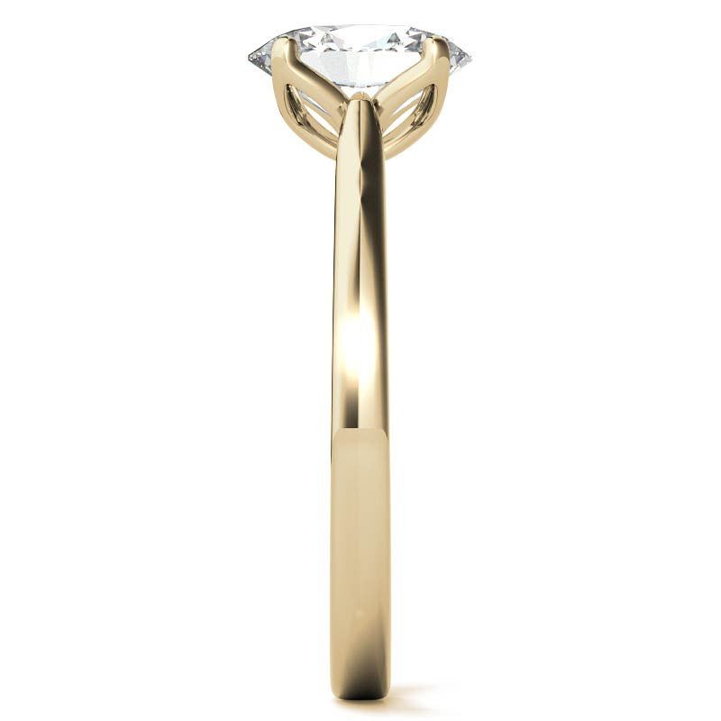 Oval Tulip Prongs Moissanite Engagement Ring