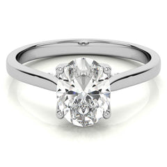 Oval Tulip Prongs Moissanite Engagement Ring