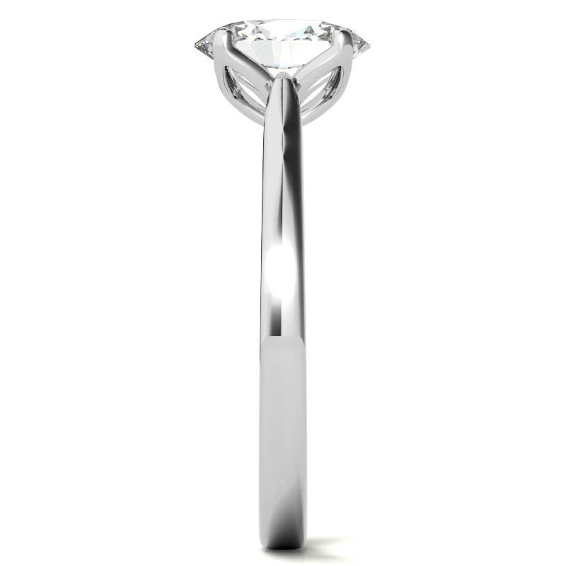 Oval Tulip Prongs Moissanite Engagement Ring