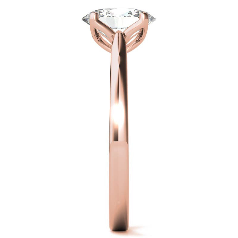 Oval Tulip Prongs Moissanite Engagement Ring