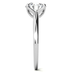 Round Brilliant Moissanite Tulip Prongs Engagement Ring