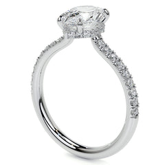 Duchess Marquise 4-Prong Hidden Halo Moissanite Engagement Ring