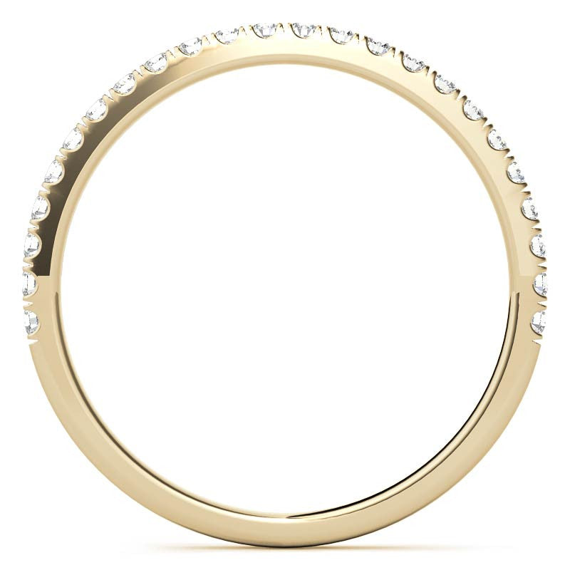Hexagon Halo Round Brilliant Moissanite Engagement Ring