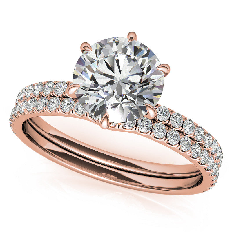6 Claw Prong Round Brilliant Moissanite Engagement Ring