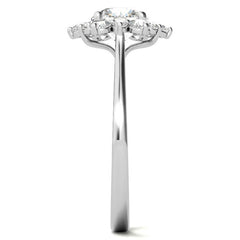 Round Brilliant Moissanite Snowflake Halo Engagement Ring