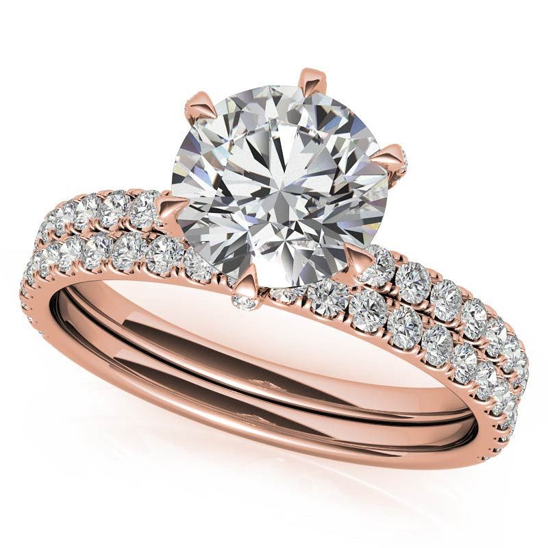 6-Prong Round Brilliant Moissanite Engagement Ring