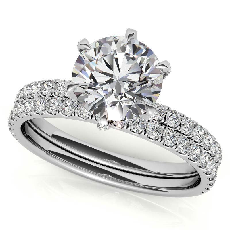 6-Prong Round Brilliant Moissanite Engagement Ring
