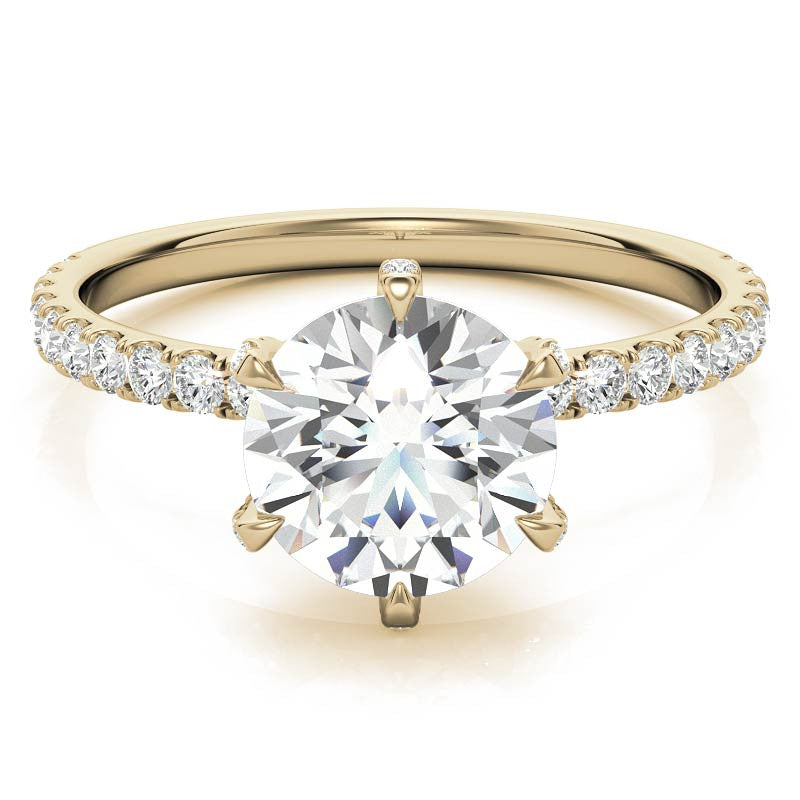 6-Prong Round Brilliant Moissanite Engagement Ring