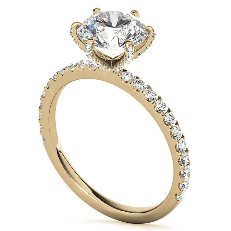 6-Prong Round Brilliant Moissanite Engagement Ring