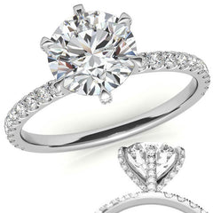 6-Prong Round Brilliant Moissanite Engagement Ring