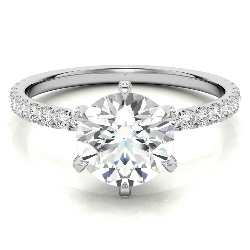 6-Prong Round Brilliant Moissanite Engagement Ring
