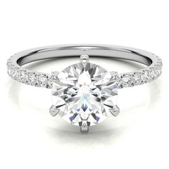 6-Prong Round Brilliant Moissanite Engagement Ring