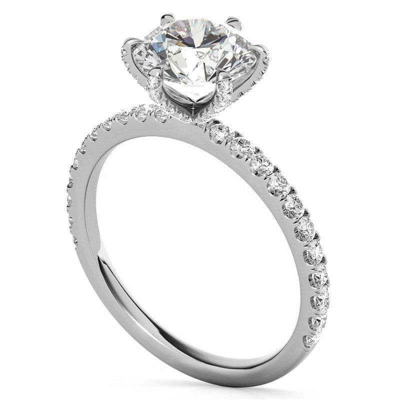 6-Prong Round Brilliant Moissanite Engagement Ring