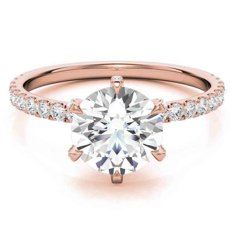6-Prong Round Brilliant Moissanite Engagement Ring