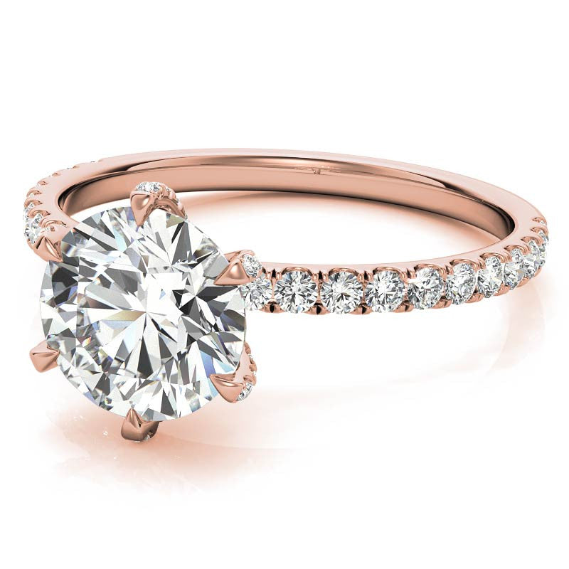 6-Prong Round Brilliant Moissanite Engagement Ring