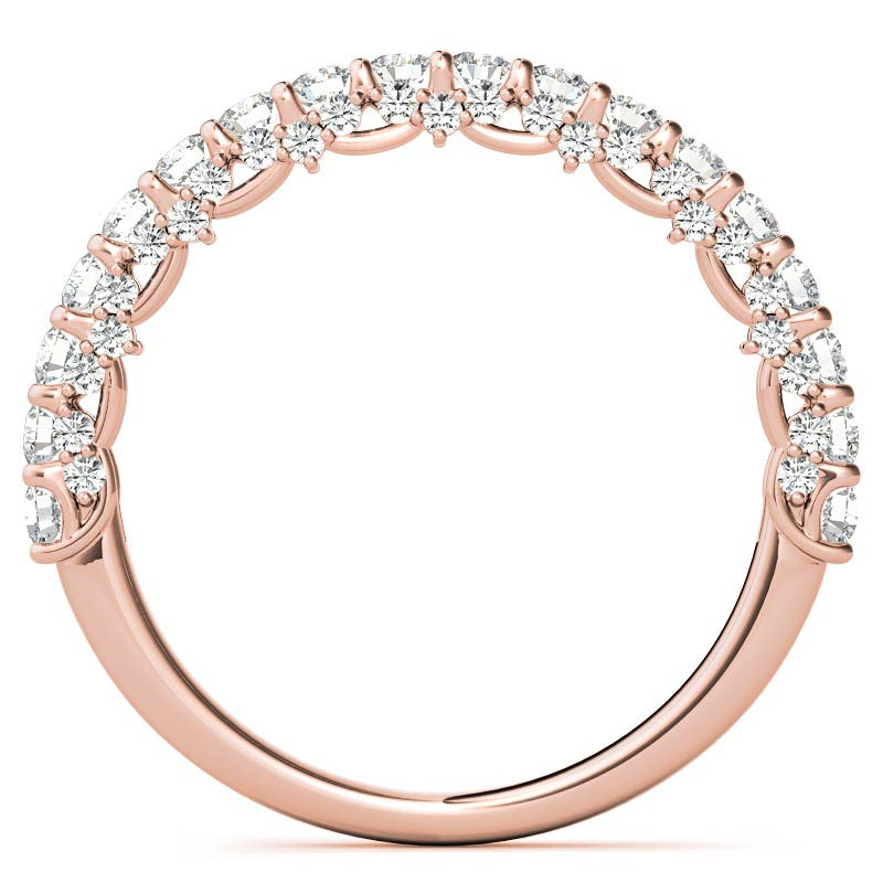 3-Sided Pave Style Fancy Moissanite Engagement Ring
