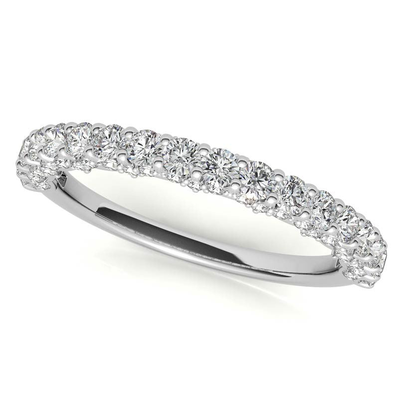3-Sided Pave Style Fancy Moissanite Engagement Ring
