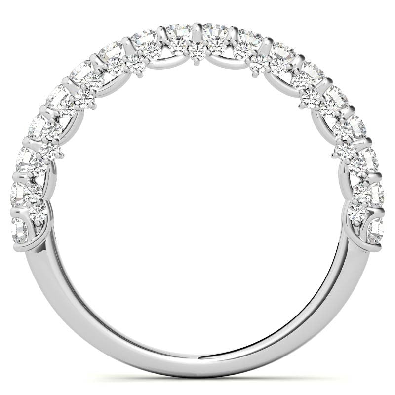 3-Sided Pave Style Fancy Moissanite Engagement Ring