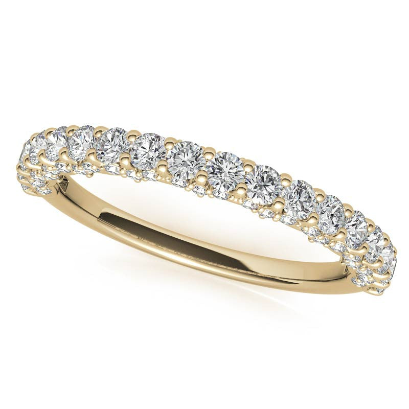 3-Sided Pave Style Fancy Moissanite Engagement Ring
