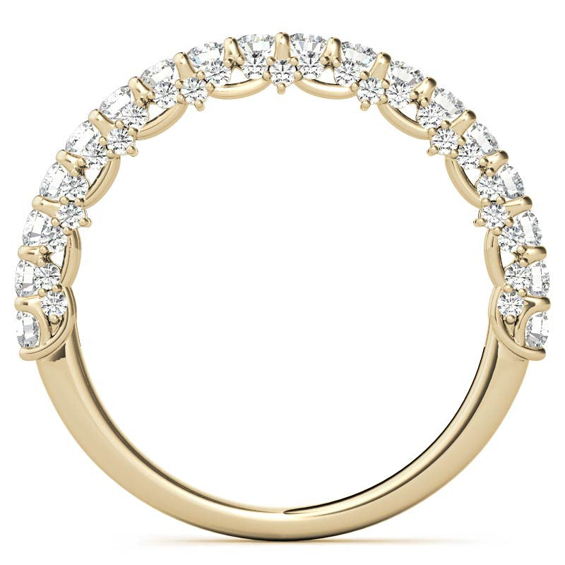 3-Sided Pave Style Fancy Moissanite Engagement Ring