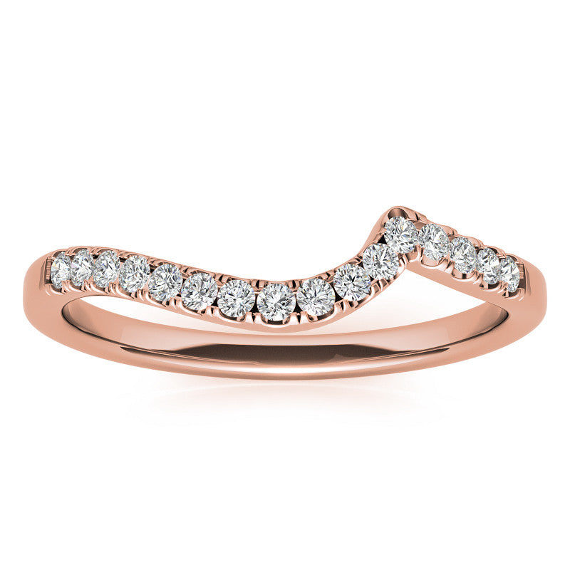 Round Brilliant Moissanite Split Shank Bypass Engagement Ring