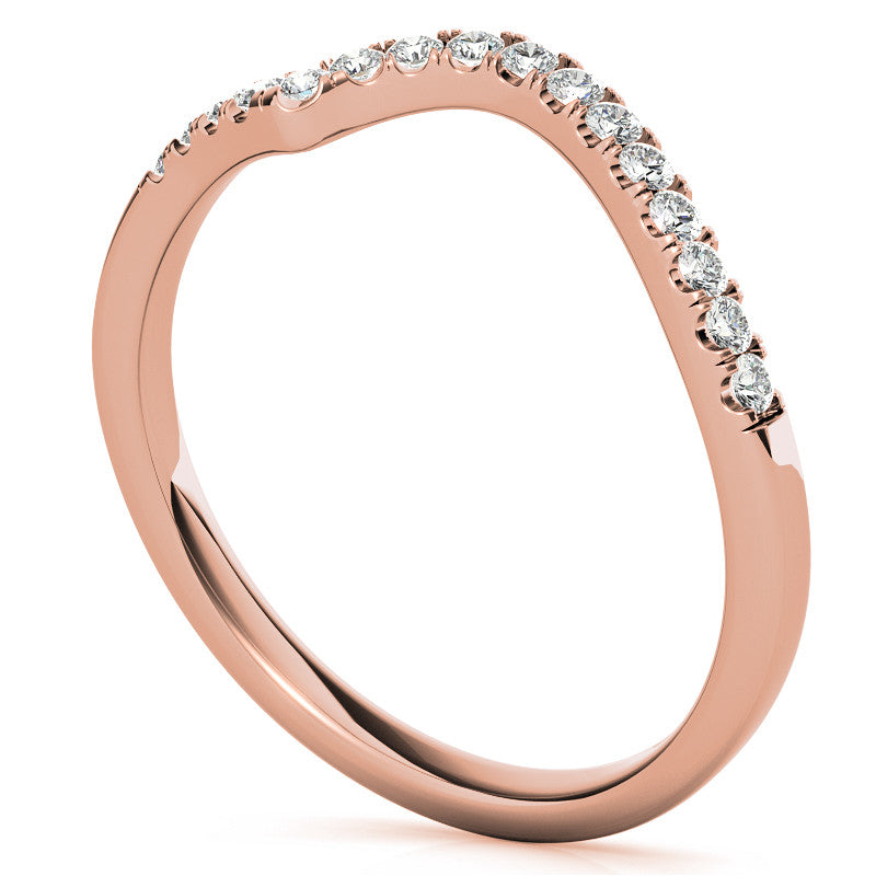 Round Brilliant Moissanite Split Shank Bypass Engagement Ring