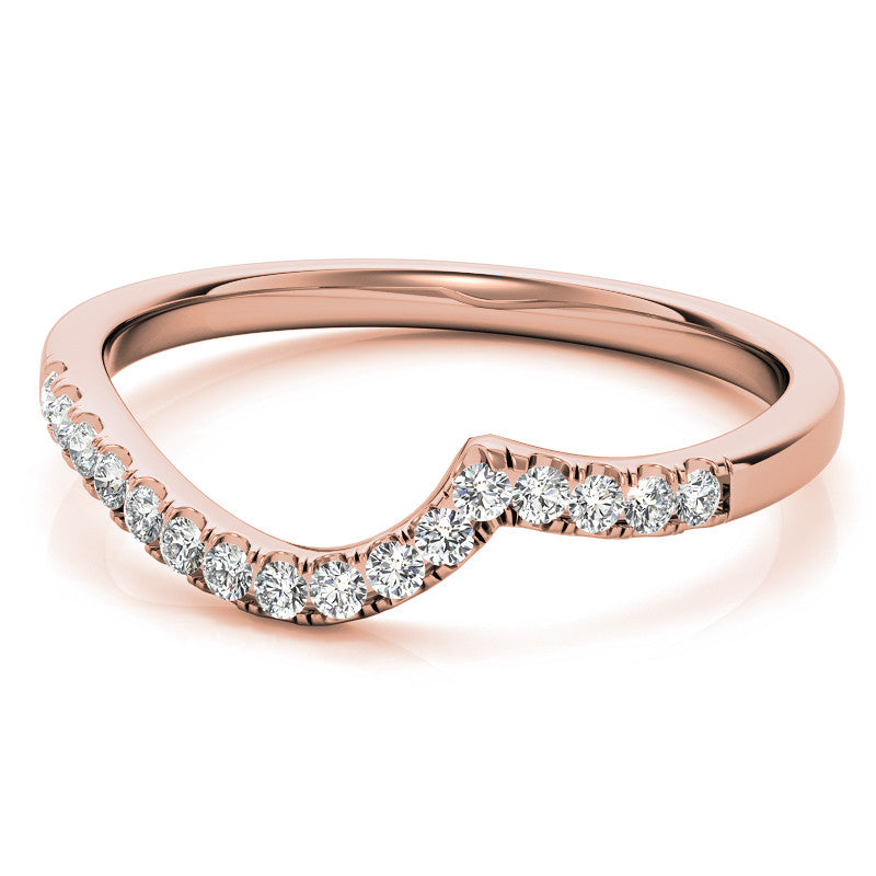 Round Brilliant Moissanite Split Shank Bypass Engagement Ring