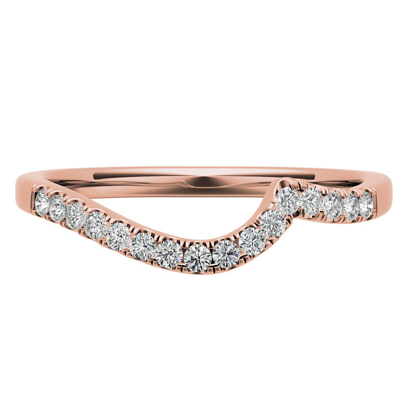 Round Brilliant Moissanite Split Shank Bypass Engagement Ring