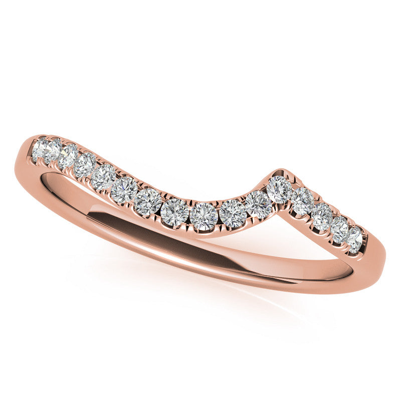 Round Brilliant Moissanite Split Shank Bypass Engagement Ring