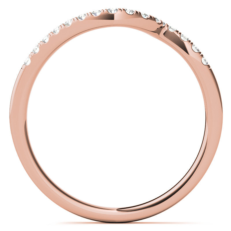 Round Brilliant Moissanite Split Shank Bypass Engagement Ring