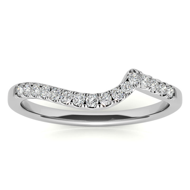 Round Brilliant Moissanite Split Shank Bypass Engagement Ring