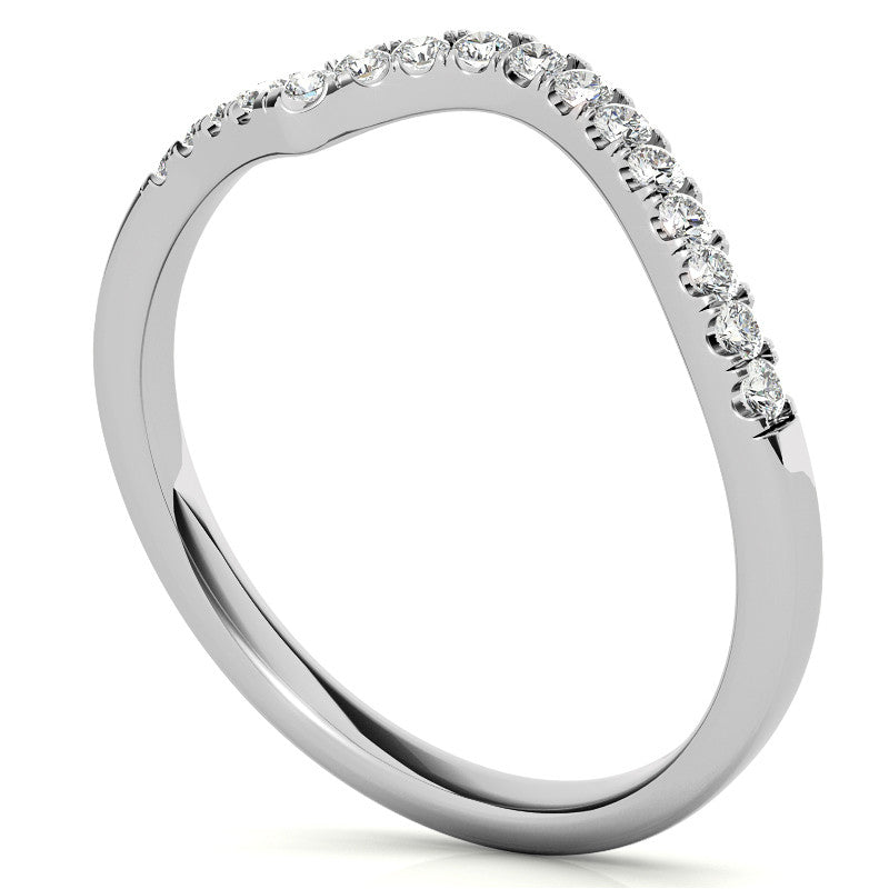 Round Brilliant Moissanite Split Shank Bypass Engagement Ring