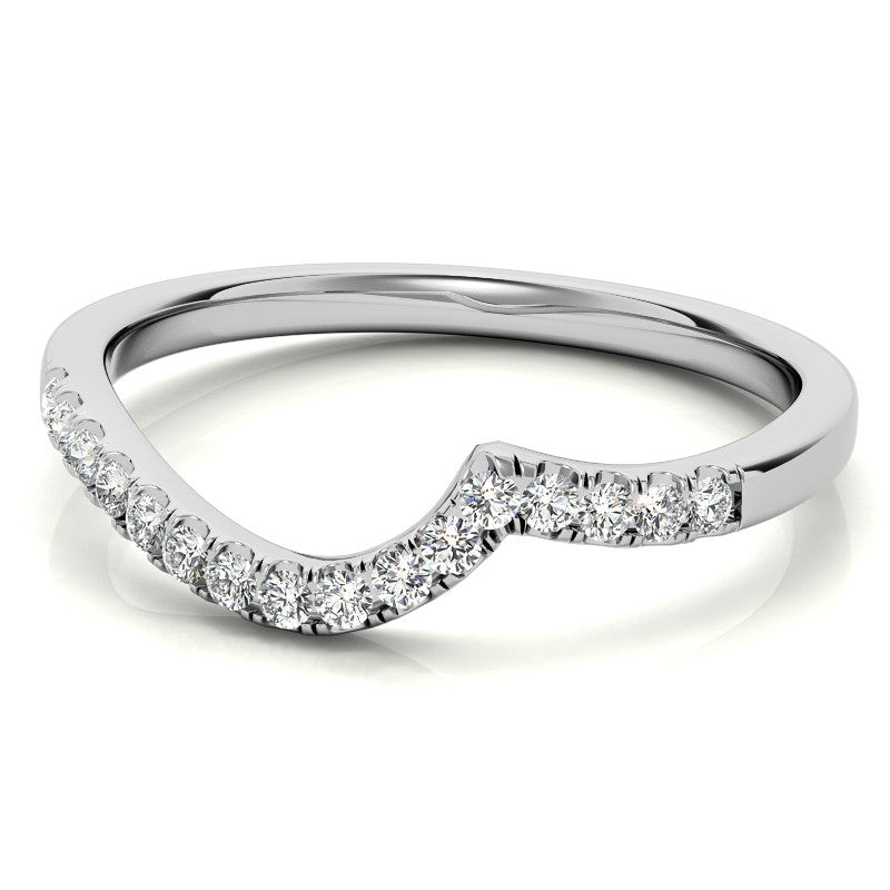 Round Brilliant Moissanite Split Shank Bypass Engagement Ring