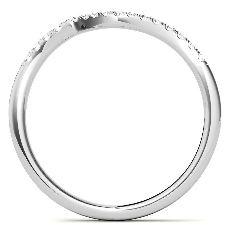 Round Brilliant Moissanite Split Shank Bypass Engagement Ring