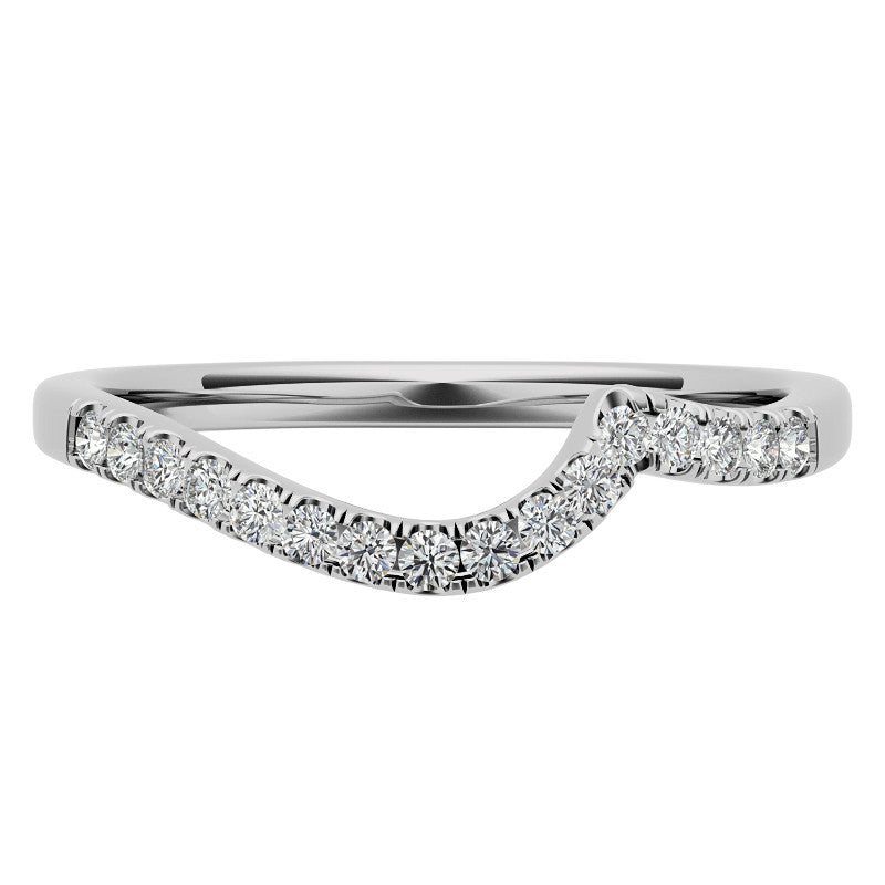 Round Brilliant Moissanite Split Shank Bypass Engagement Ring