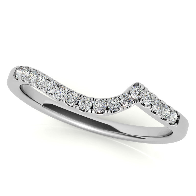 Round Brilliant Moissanite Split Shank Bypass Engagement Ring