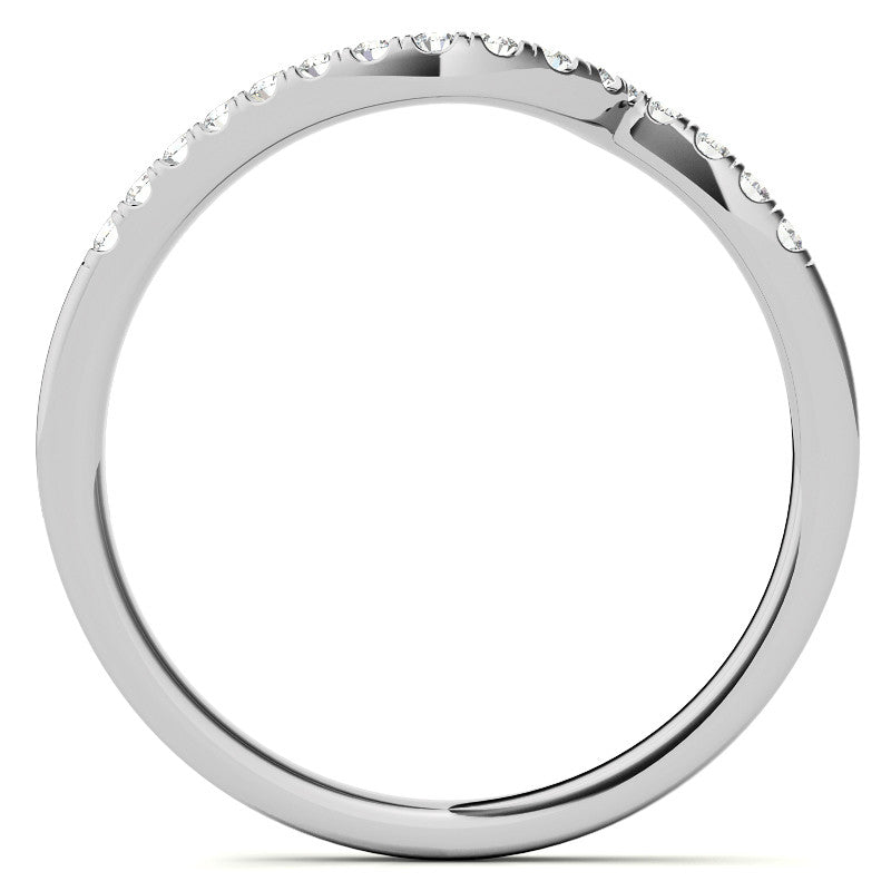 Round Brilliant Moissanite Split Shank Bypass Engagement Ring