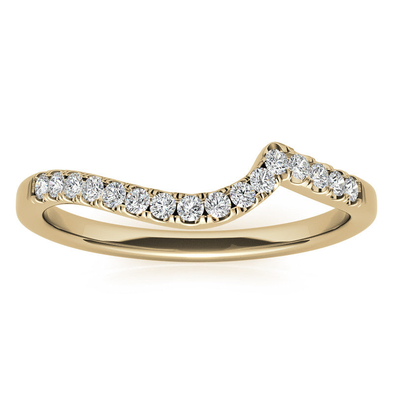 Round Brilliant Moissanite Split Shank Bypass Engagement Ring