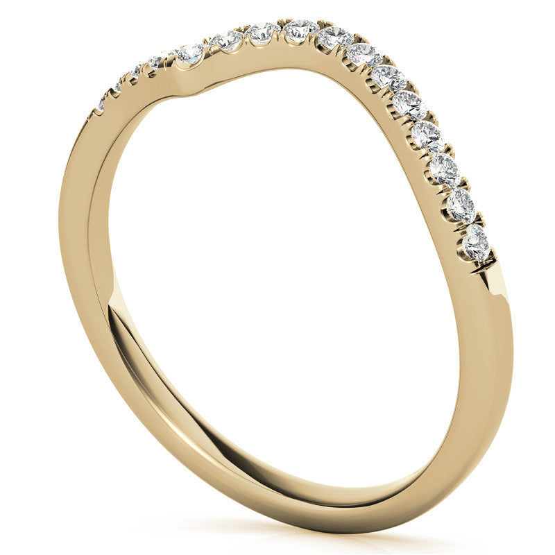 Round Brilliant Moissanite Split Shank Bypass Engagement Ring