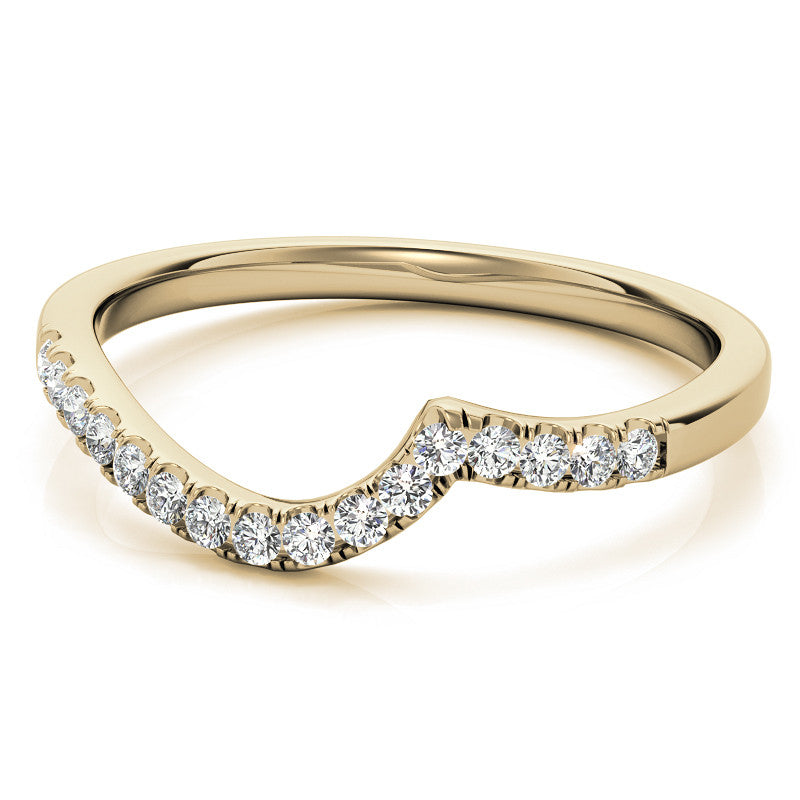 Round Brilliant Moissanite Split Shank Bypass Engagement Ring
