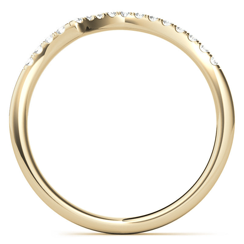 Round Brilliant Moissanite Split Shank Bypass Engagement Ring