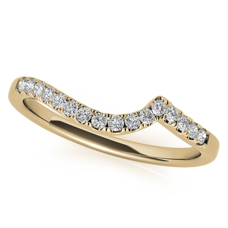 Round Brilliant Moissanite Split Shank Bypass Engagement Ring